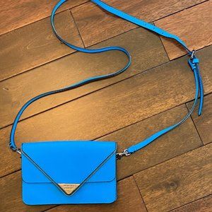 Rebecca Minkoff crossbody purse in stunning blue!